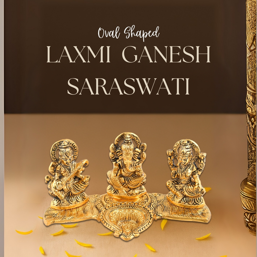 3.	Oval Shaped Laxmi Ganesh Saraswati