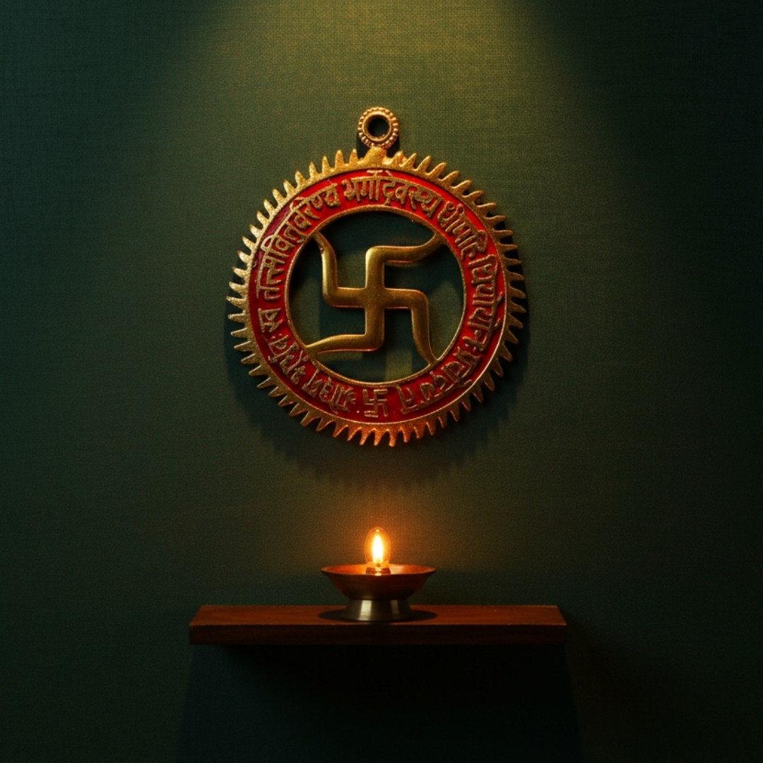 Gayatri Swastik Red